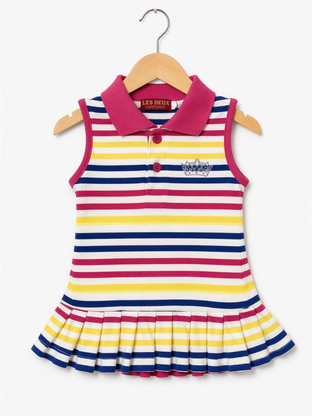 Les Deux Capitaines by Souris Mini Lined Crown Pleated Polo Tennis Dress 12M